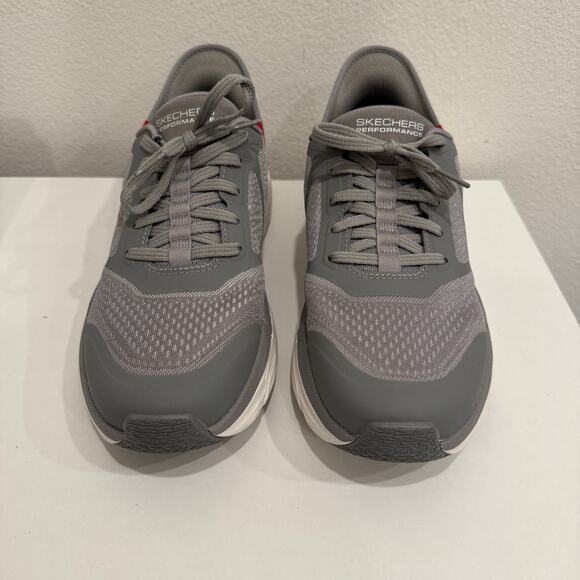 Skechers Men’s Sz 10 Slip-ins Max Cushioning Premier Gray/Wht Running Shoes NW0B